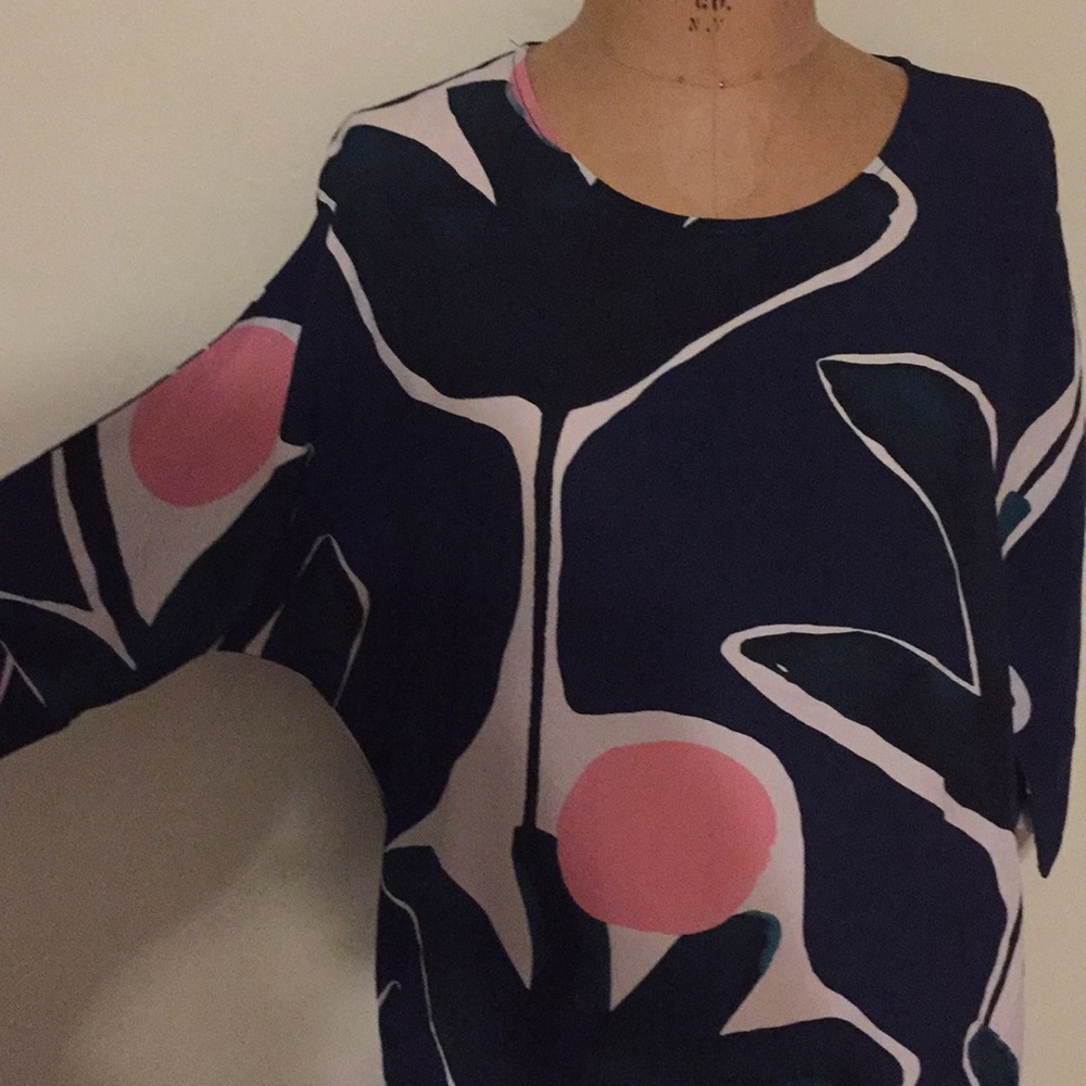ANTHROPOLOGIE abstract print sack dress